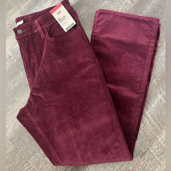 Levi's 725 High Rise Bootcut Corduroy Jeans in Windsor Wine- Size 33x32 - Picture 2 of 11